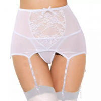 White Lace Garter with G-String